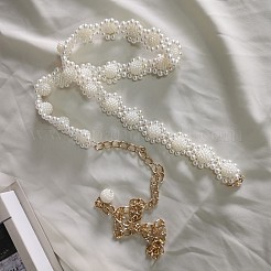Flower Plastic Imitation Pearl Beaded Alloy Waist Belly Chains for Women&nbsp;FS-WG81ED8-01