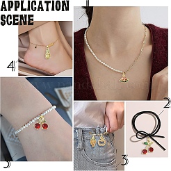 2Pcs Brass Micro Pave Cubic Zirconia Pendants&nbsp;KK-YW0003-22