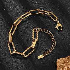 667 Stainless Steel(Grade 201 Equivalent) Chain Bracelets&nbsp;BJEW-P351-01A-G