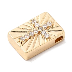 Brass Micro Pave Cubic Zirconia Beads&nbsp;KK-A277-20G