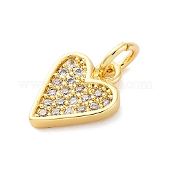 Brass Micro Pave Cubic Zirconia Pendants&nbsp;KK-S510-49G-04