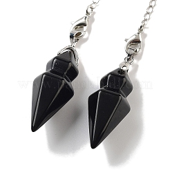 Natural Obsidian Pointed Dowsing Pendulums&nbsp;G-K338-12P-01