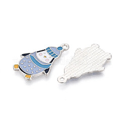Rack Plating Alloy Enamel Penguin Pendants&nbsp;ENAM-T024-76A-P