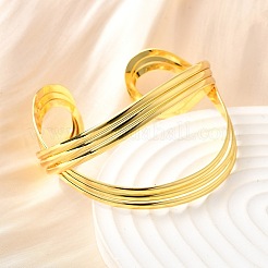 Brass Cuff Bangles for Women&nbsp;BJEW-F498-08G