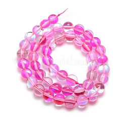 Synthetic Moonstone Beads Strands&nbsp;G-F143-6mm-M