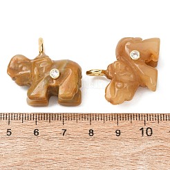 Natural Topaz Jade Carved Pendants&nbsp;G-H357-01G-08