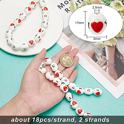 Handmade Porcelain Ceramic Beads Strands&nbsp;PORC-BC0001-05