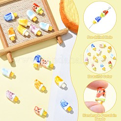 18Pcs 6 Colors Handmade Porcelain Beads&nbsp;PORC-CJ0001-38