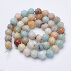 Natural Flower Amazonite Beads Strands&nbsp;G-S281-18-8mm