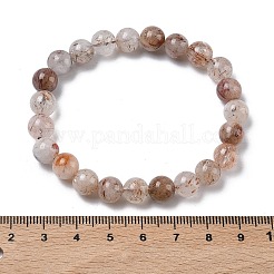 Natural Rutilated Quartz Round Beads Stretch Bracelets for Women&nbsp;BJEW-Z158-03D-03