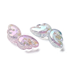 UV Plating Transparent Crackle Acrylic Beads&nbsp;OACR-G052-10C