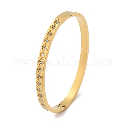 304 Stainless Steel Rhinestone Bangles for Women&nbsp;BJEW-Z092-13G