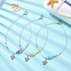 Alloy Tortoise Pendant Necklace&nbsp;NJEW-JN04427