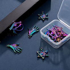 12Pcs 3 Style Plated Alloy Pendants&nbsp;FIND-LS0001-44MC