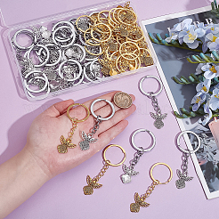 60Pcs 3 Color Alloy Keychain&nbsp;KEYC-PH01557