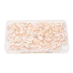 100Pcs Natural Cowrie Shell Pendants&nbsp;FIND-PH0021-26