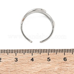 304 Stainless Steel Cuff Open Rings&nbsp;RJEW-G377-01P