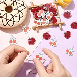 30Pcs 2 Styles Opaque Acrylic Pendants&nbsp;OACR-CJ0002-60