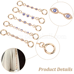 1 Set Alloy Enamel Evil Eye Links Bag Strap Extenders&nbsp;FIND-WR0006-09