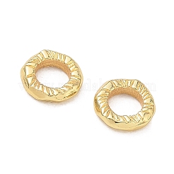 Brass Textured Linking Rings&nbsp;KK-D289-32G