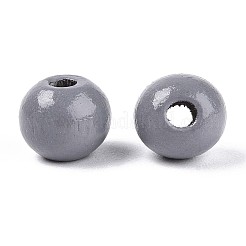Spray Painted Round Natural Schima Wood Beads&nbsp;WOOD-A018-8mm-11