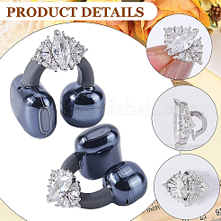 2Pcs Alloy Rhinestone Clip for Earphone Decorative Accessories&nbsp;FIND-CP0003-61A