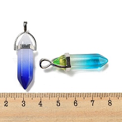 Spray Paint Glass Pendant&nbsp;X-GLAA-H029-02P