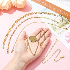 5Pcs Aluminum & Brass Chain Baseball Cap Chains&nbsp;HJEW-CJ00098