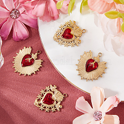 4Pcs 2 Styles 304 Stainless Steel Enamel Pendants&nbsp;STAS-BBC0006-97