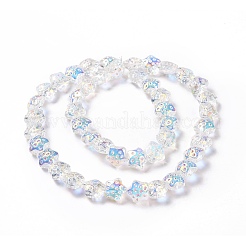 Transparent Electroplate Glass Beads Strands&nbsp;LS-GLAA-C025-01D