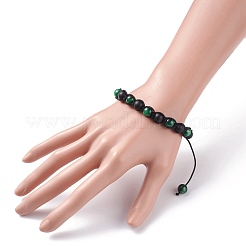 Round Stone Braided Bead Bracelets Set&nbsp;BJEW-JB07260-01