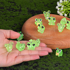 36Pcs 6 Styles Luminous Frog Resin Pendants&nbsp;RESI-SZ0003-50