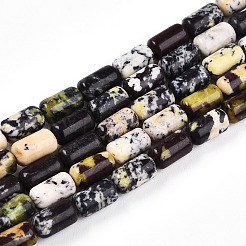 Natural Yellow Turquoise(Jasper) Beads Strands&nbsp;G-N346-01A-15