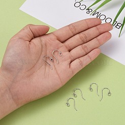 Anti-Tarnish Rhodium Plated 925 Sterling Silver Earring Hooks&nbsp;STER-I005-49P