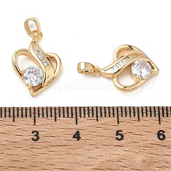 SHEGRACE Valentine's Day Brass Clear Cubic Zirconia Pendants&nbsp;XGRQ3K589-555G