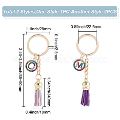 Alloy Colorful Rhinestone Keychain&nbsp;KEYC-WR0001-24