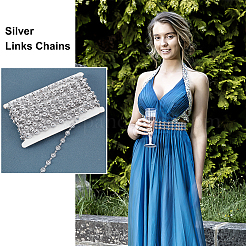 Acrylic Link Chains&nbsp;CHAC-WH0001-02