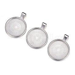 Metal Alloy Pendant Cabochon Settings&nbsp;X-PALLOY-A15654-N
