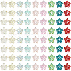 135Pcs 9 Colors Baking Paint Transparent Glass Beads&nbsp;DGLA-TA0001-59