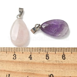 Natural Quartz Crystal/Natural Rose Quartz/Natural Amethyst Pendants&nbsp;G-K385-07P