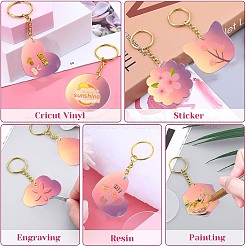 40Pcs 8 Styles Acrylic Laser Pendants&nbsp;OACR-CJ0001-42