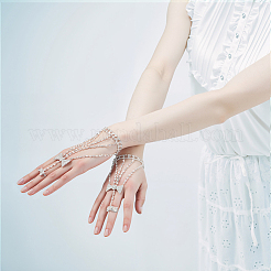2Pcs Crystal Rhinestone Tennis Ring Bracelet&nbsp;BJEW-CN0001-17B