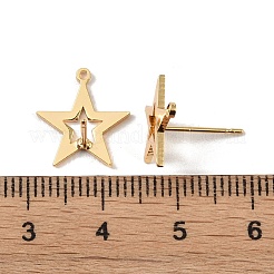 Brass Stud Earring Findings&nbsp;KK-R164-06G