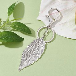 Alloy Leaf Charm Keychain&nbsp;KEYC-JKC00611-02