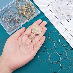 100Pcs 2 Colors 316 Surgical Stainless Steel Wine Glass Charms Rings&nbsp;STAS-UN0028-95B