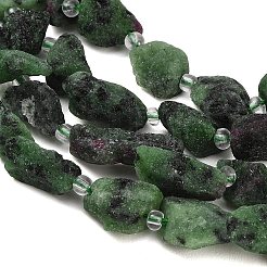 Raw Rough Natural Ruby in Zoisite Beads Strands&nbsp;GG-CBA0B77-A14-01