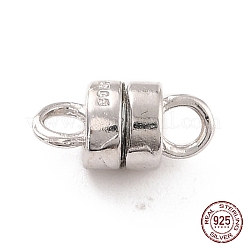 Anti-Tarnish Rhodium Plated 925 Sterling Silver Magnetic Clasps&nbsp;STER-A001-01P