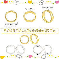 120Pcs 3 Colors Tibetan Style Alloy Bead Frame&nbsp;FIND-SC0017-75