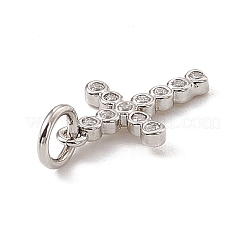 Brass Micro Pave Cubic Zirconia Charms&nbsp;ZIRC-F132-01P