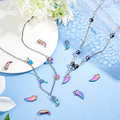 20Pcs 2 Style 201 Stainless Steel Pendants&nbsp;STAS-DC0010-29